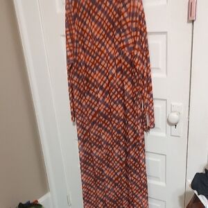 Eloquii Multicolor Plaid Maxi Dress